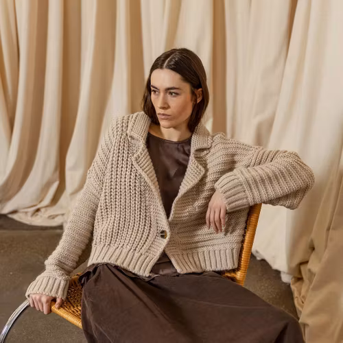 Sting Knit Cardigan Sand