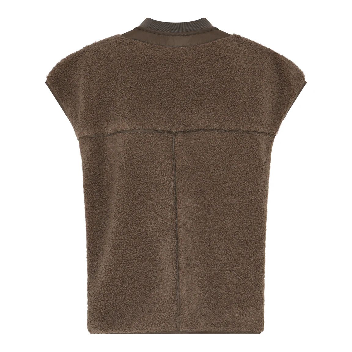 Väst i fleece i mullvadsbrunt, från Humble by Sofie