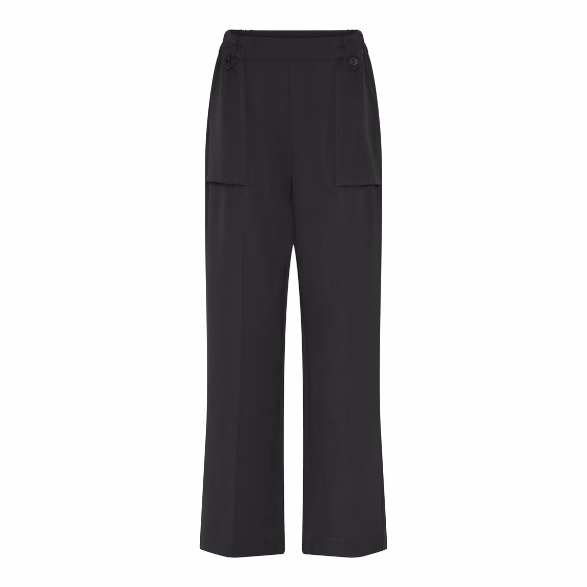Lindsey pants är en vid kostymbyxa med stora fickor och sprund nedtill, från Humble by Sofie.