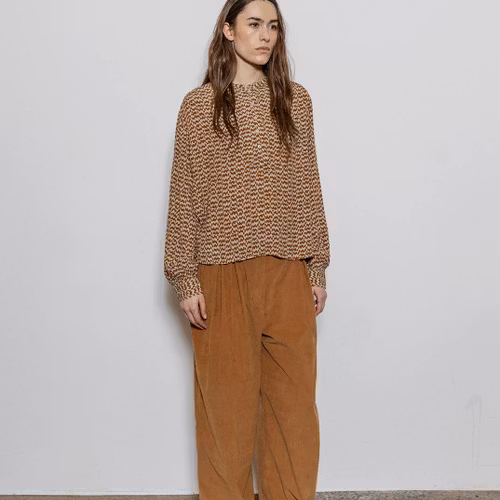 Katlyn Blouse Taupe Bronze