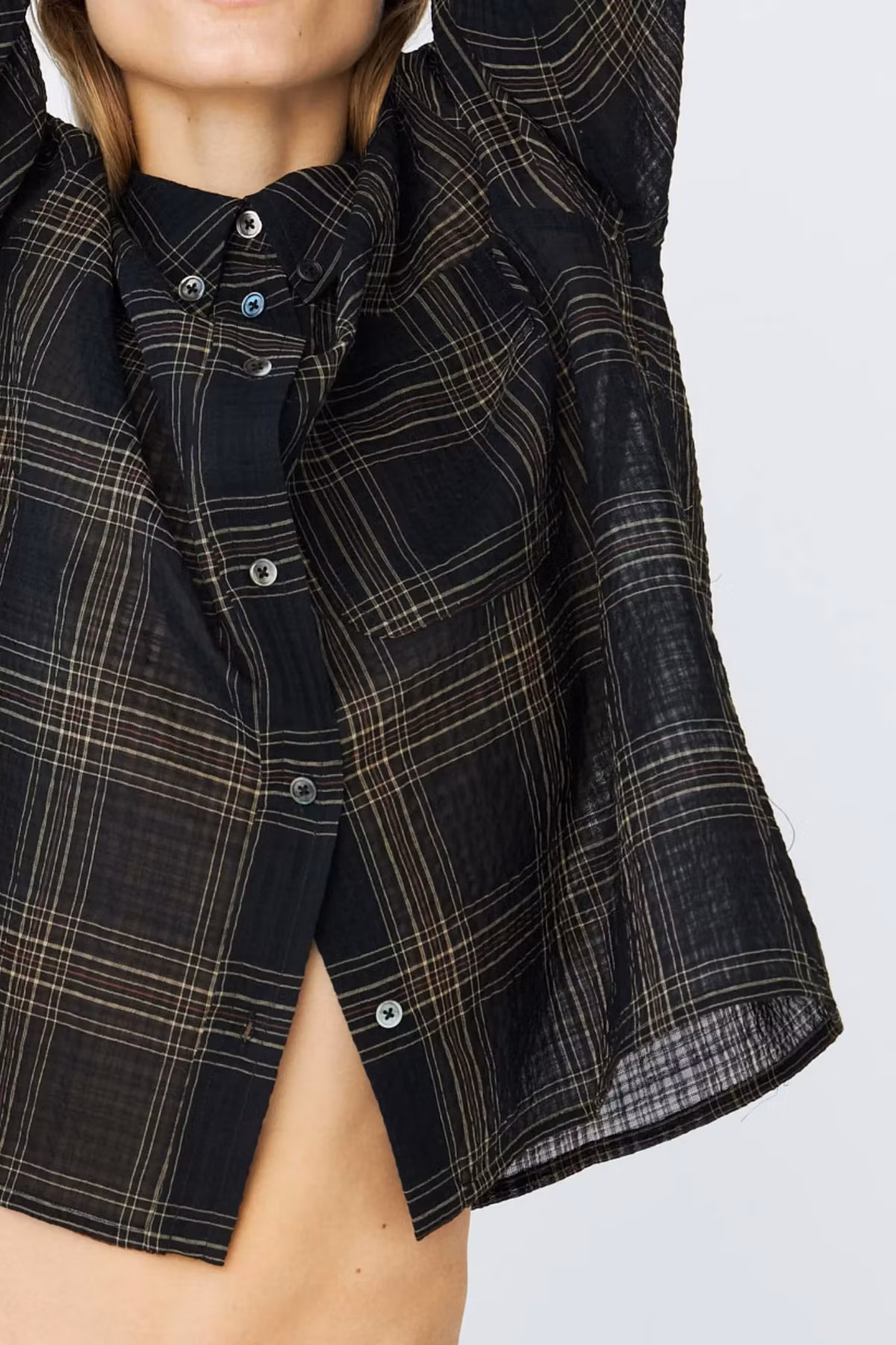 Rutig skjorta i tunn ullkvalitet från Project AJ117