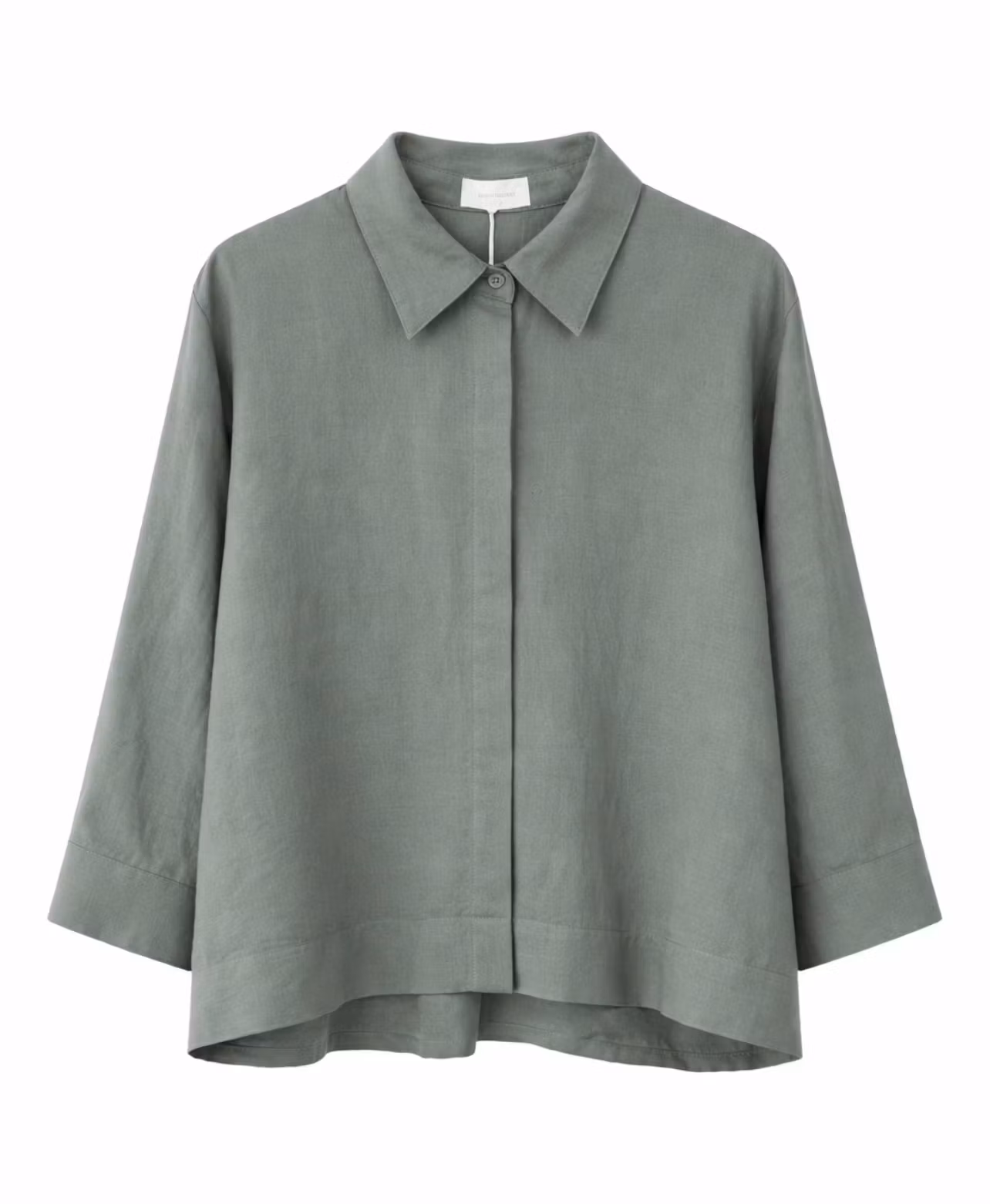 Ally Shirt, linneskjorta i khakigrönt i mjukt bambu och linne, från Movesgood.