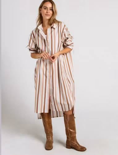 Stripe shirtdress