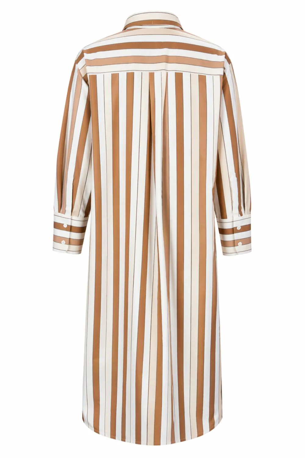 Towel Long shirtdress, skjortklänning i randiga bruna toner från Costamani.