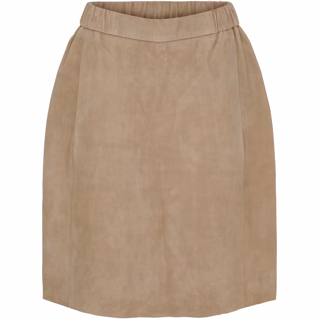 Knälång mockakjol i sandfärg från danska BTF CPH.