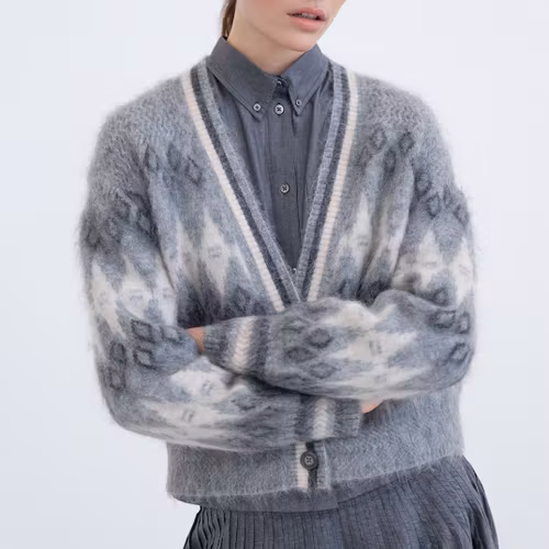 Balwina Mohair Cardigan Grey