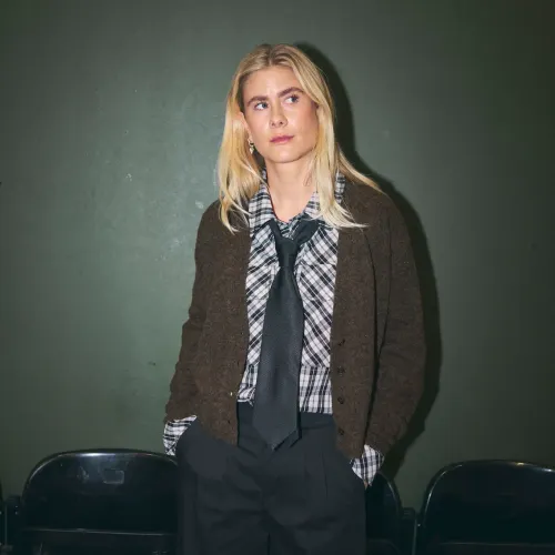 Palme Cardigan Brown Melange
