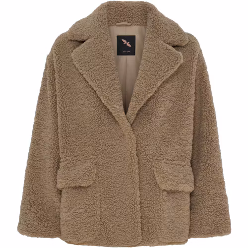 Helena Teddy Coat Taupe