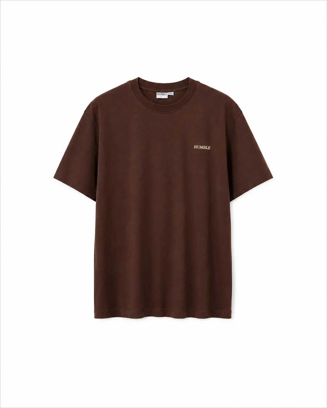 Brun t-shirt med fjäril på ryggen, av Humble by Sofie.