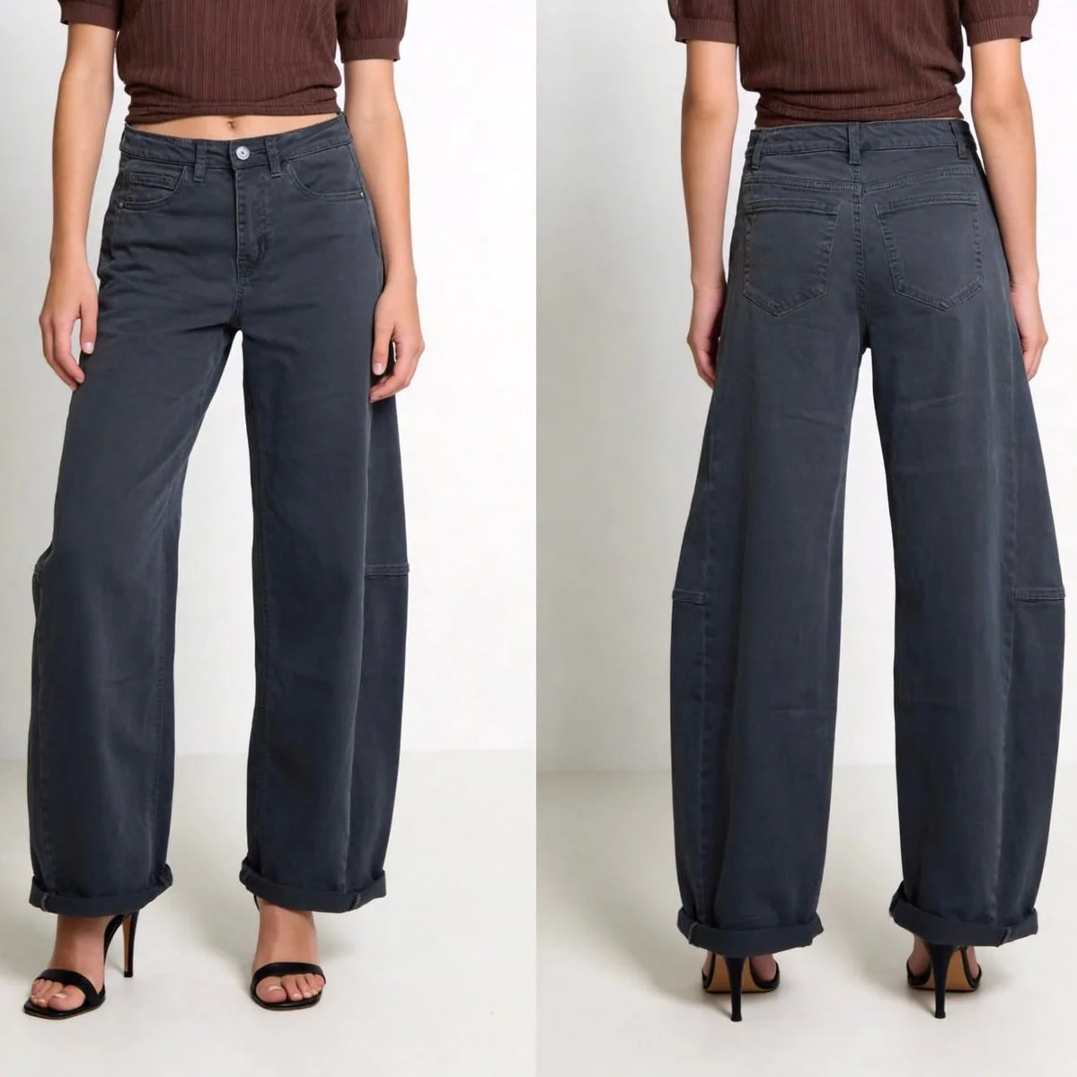 Jude Barrel Jeans Grey