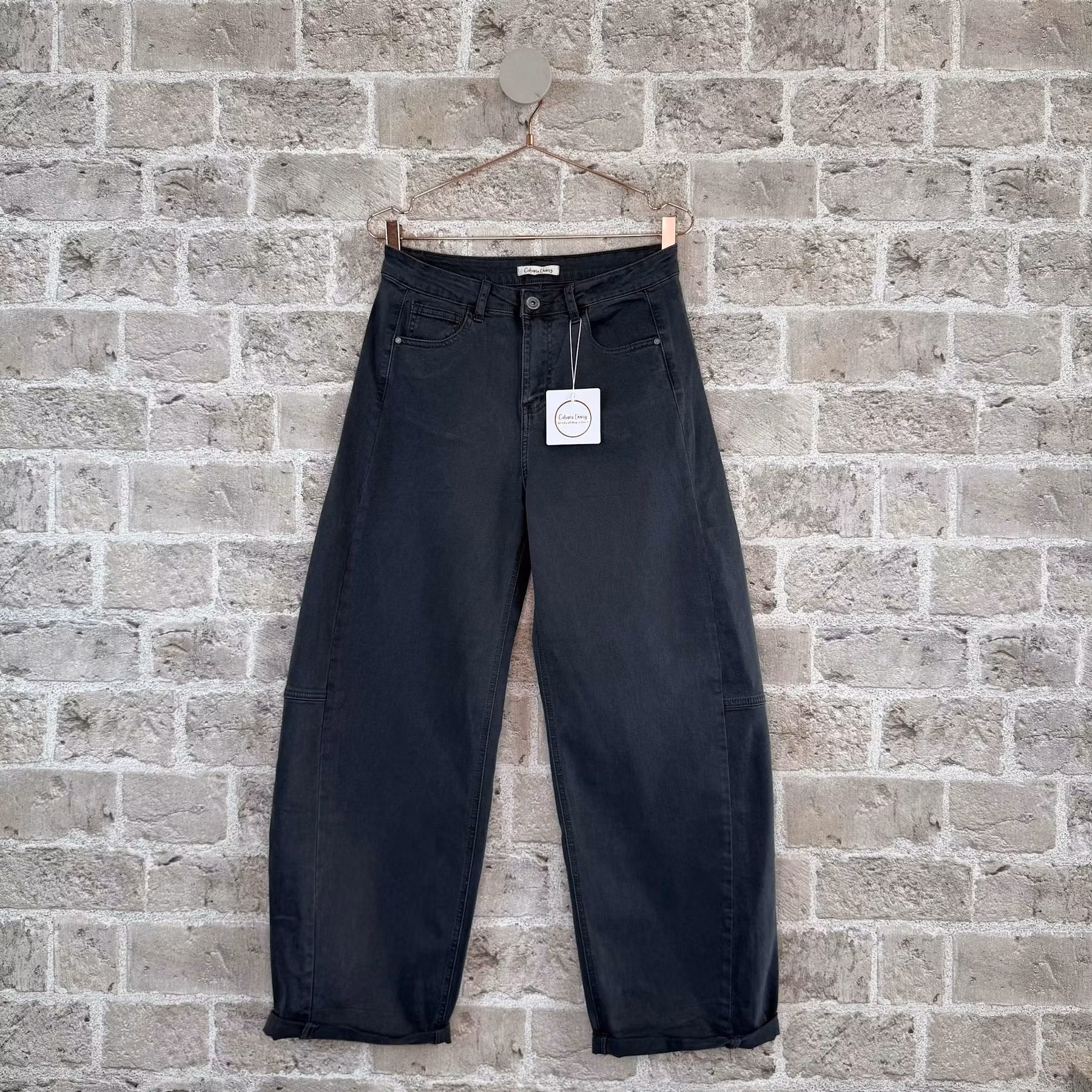 Jude Barrel Jeans Grey