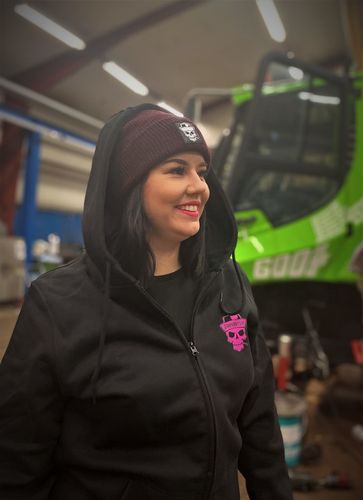 Huvtröja - Rosa tryck