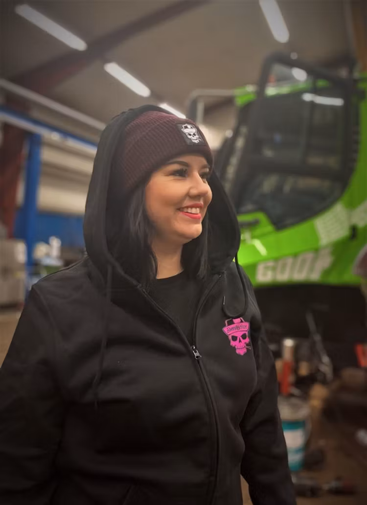Huvtröja - Rosa tryck
