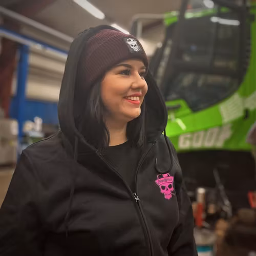 Huvtröja - Rosa tryck