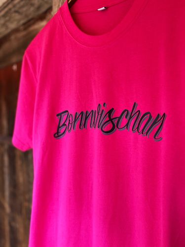 T-shirt Rosa med svart tryck