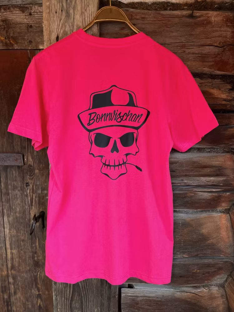 T-shirt Rosa med svart tryck