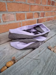 Halstub/fuskpolo i merinoull, Rosa/Lila och Brun.