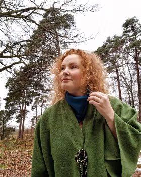 Halstub/fuskpolo i merinoull, Klarblå.