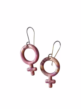 Venusörhängen Små, Matt Lila Spräcklig.