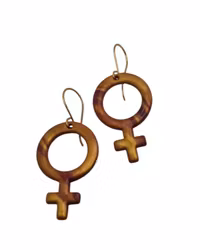 Venusörhängen Stora, Lila/Guld spräckliga.