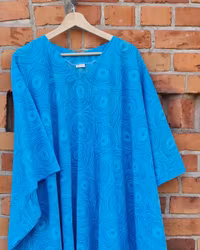 Kaftanklänning Blåmönstrad.