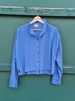 Rödtotts Skjortblus, Himmelsblå, storlek S.