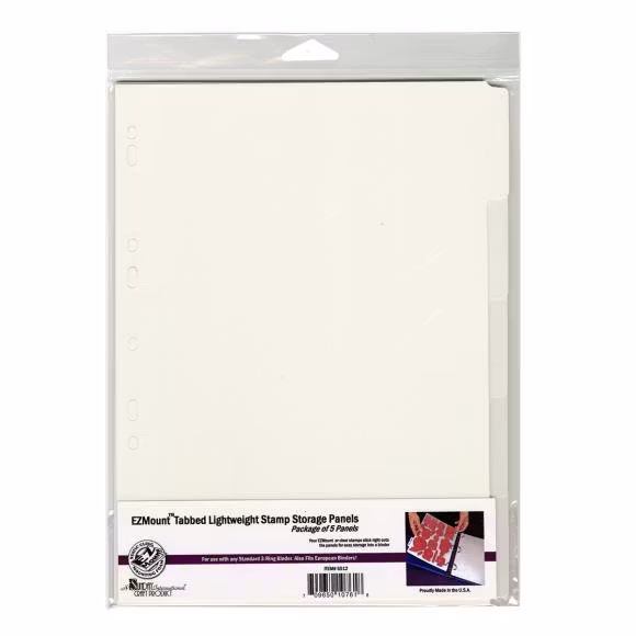 Tabbed Lightweight Stamp Storage Panels 5/Pkg