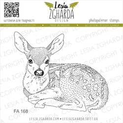"Sitting fawn" - Clearstamp 5,8x5cm