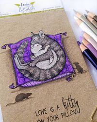 "Mommy`s kitten" - Clearstamp sett 10x15cm