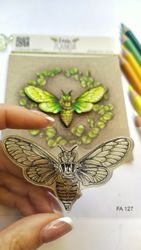 "Cicada (large)" - Clearstamp 6,8x3,9cm
