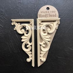 Corner Scrolls - sett med 2 deler h+v - 13.8×6.5cm - WUB2100