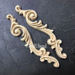 Scroll Drops - sett med 2 deler h+v - WUB6024 - 19x5cm