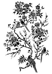 Posh Chalk Stencil Oriental Garden 35x50cm