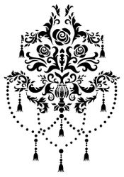 Posh Chalk Stencil Posh Chandelier 35x50cm