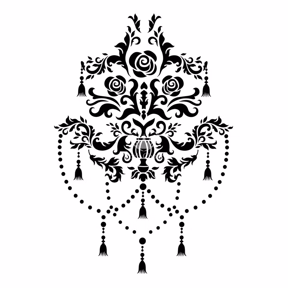 Posh Chalk Stencil Posh Chandelier 35x50cm