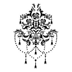Posh Chalk Stencil Posh Chandelier 35x50cm