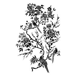 Posh Chalk Stencil Oriental Garden 35x50cm