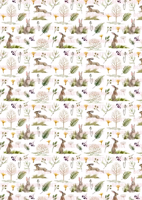 Mønsterark 7 -  Woodland A4