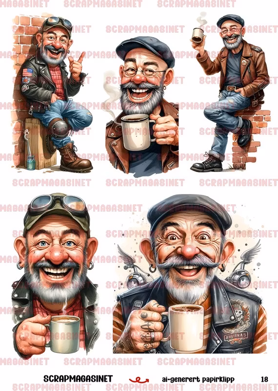 Papirklipp 18 - Biker A4