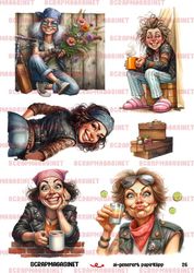Papirklipp 26 - Bikerbabes A4