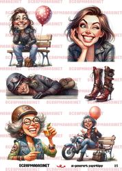 Papirklipp 25 - Bikerbabes A4