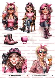 Papirklipp 27 - Pink Ladies A4