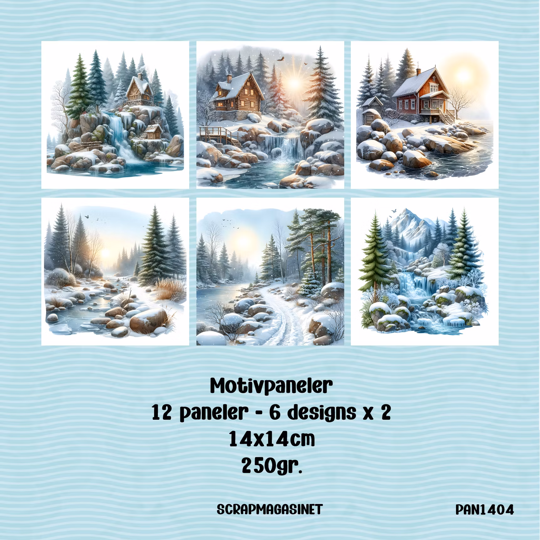 Paneler 1404 - Pakke med 12 paneler i 14x14cm