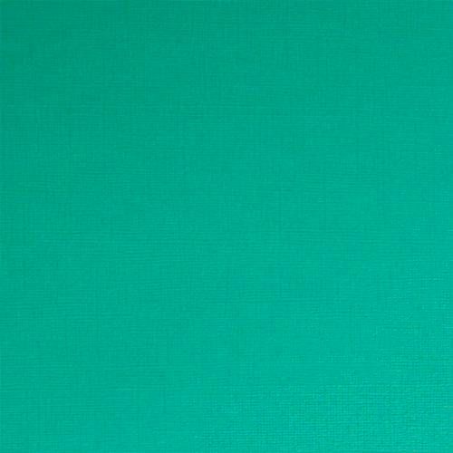 Ensfarget kartong 30,5x30,5cm - OCEAN GREEN 25pk./216gr canvasstruktur