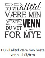 Clearstamp - Du vil alltid være min beste venn