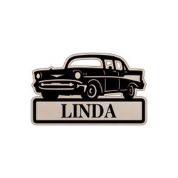Navnskilt KIT 1957 Chevrolet Bel Air 26x16cm