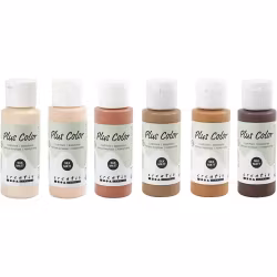 Plus Color Hobbymaling, ass. farger, 6x60ml/ 1 pk.