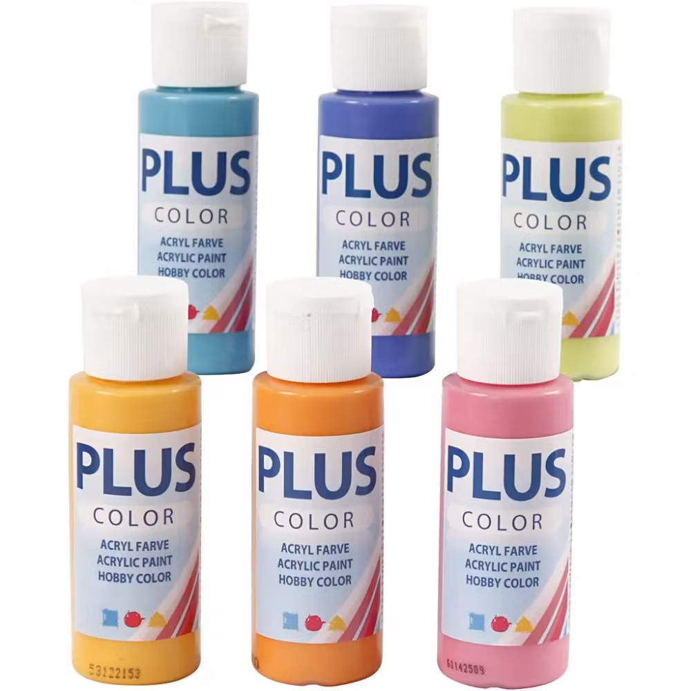 Plus Color Hobbymaling, colorful, 6x60ml/ 1 pk.