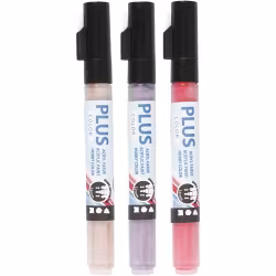 Akryltusj - Plus Color Tusj, L: 14,5 cm, strek 1-2 mm, fuchsia, støvete rosa, mørk syrin, 5,5 ml, 3stk./ 1 pk.
