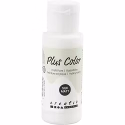Plus Color Hobbymaling, hvit, 60ml/ 1 fl.